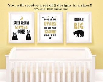Gold nursery decor | Etsy