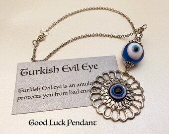 Evil Eye Pendant. Car Mirror Charm. Rear View Mirror Evil Eye. Turkish Evil Eye Pendant. New Car Gift. God Luck Gift. #K-C1