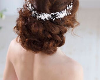Bridal hairpiece Wedding hairpiece Bridal headband Bridal hair piece Bridal headpiece Wedding headpiece Wedding hair accessories Flower hair