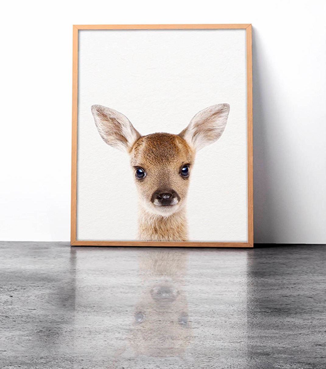 Baby Deer Print Woodland Nursery Decor Fawn Wall Art Modern