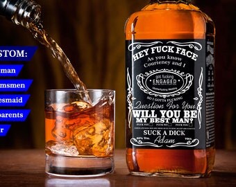 Will you be my Groomsman Label for Whiskey, Groomsman Proposal, Groomsman Gift, Asking Groomsmen, Wedding Invitation Labels, Groomsmen Card