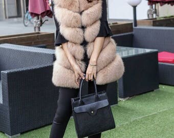 New thick gilet plus size eco fur vest, in sizes from S to 3XL