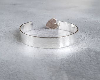 Sterling Silver Cuff Bracelet - Cuff Bracelet - Silver Cuff - Hammered Bracelet - Silver Bracelet - Hammered Cuff - Hammered Jewelry