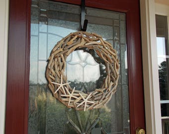 19" Driftwood Wreath-Natural Driftwood Wreath-Front Door Wreaths-Nautical Wreath-Coastal Wreath-Rustic Home Decor-Beach Decor