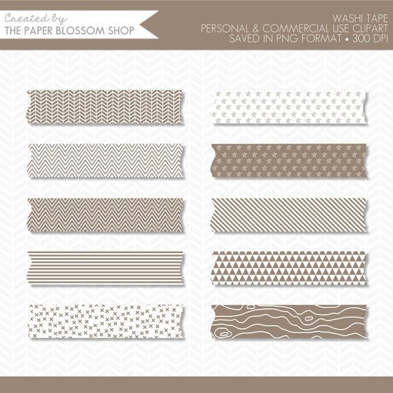 washi tape clipartbrown white washi tape clipartdigital washi tape