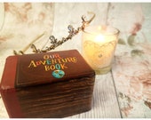 Our Adventure Book Luxury Wedding Ring Box • Double Ring Box • Up Inspired Engagement Ring Box • Proposal Ring Box
