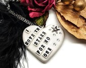 Labyrinth Necklace, David Bowie, The Goblin King, glitter heart necklace
