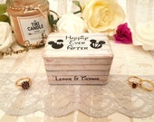 Minnie And Mickey Inspired Luxury Wedding Ring Box / Happily Ever After Double Ring Box / Engagement / Proposal / Disney Wedding Theme