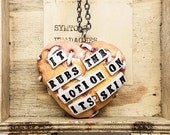 Silence of the Lambs, Buffalo Bill, Stitched Heart, Hannibal, Horror Heart Necklace