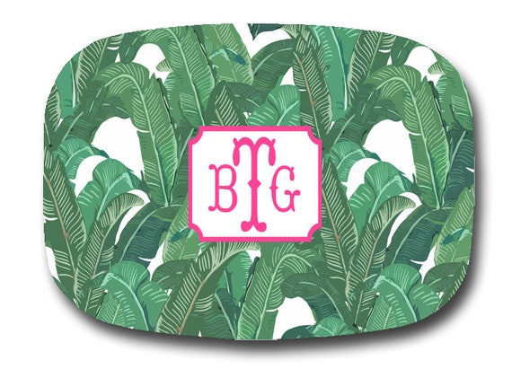 Plain or Personalized Tropical Banana Leaf Platter Il_570xn