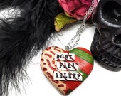Freddy Krueger, Nightmare on Elm Street necklace, Slasher Movie, horror movie, Horror Heart Necklace