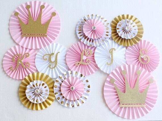 Pink and Gold Party Backdrop - Pink and Gold Baby Shower - Pink and Gold First Birthday - Pink and Gold Party - Princess Birthday Backdrop Il_570xn