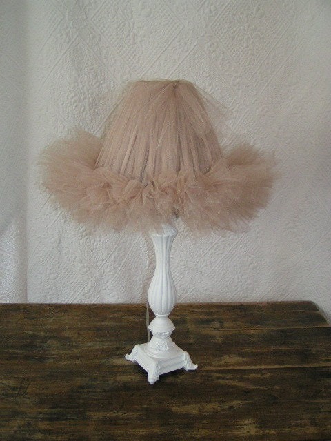 Shabby beige / sable avec Abat-jour de lampe