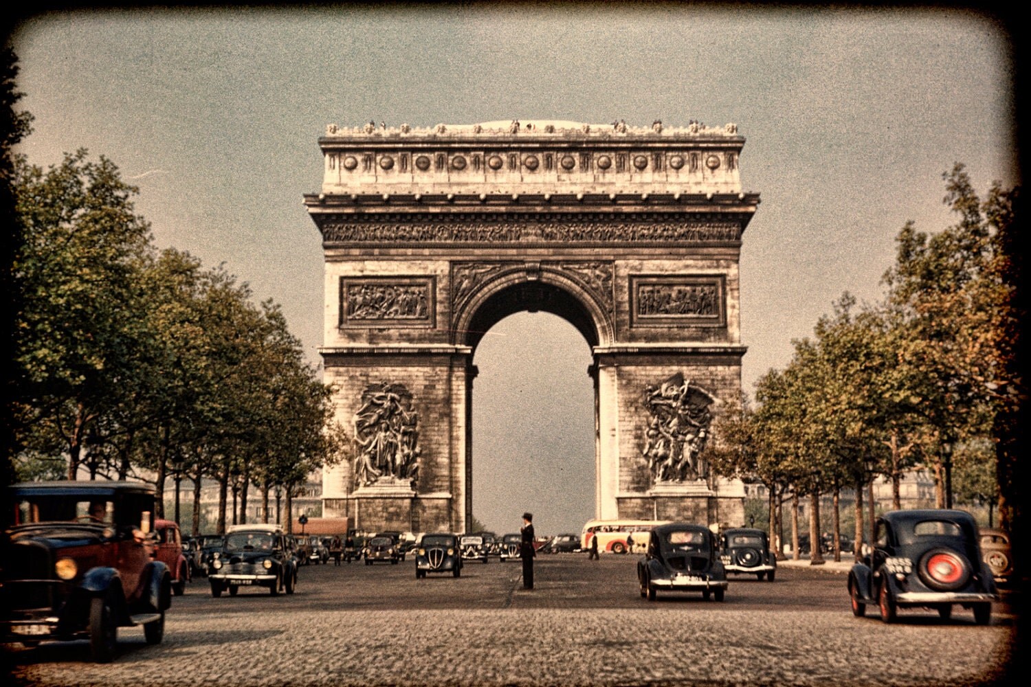 Триумфальная арка Париж в старину