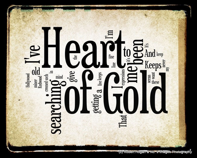 Янг слово. Neil young Heart of Gold Harmonica. Lyric Art.