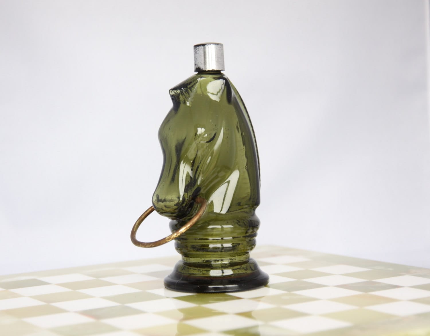 Vintage Green Horse Perfume Bottle Avon Collectible By.