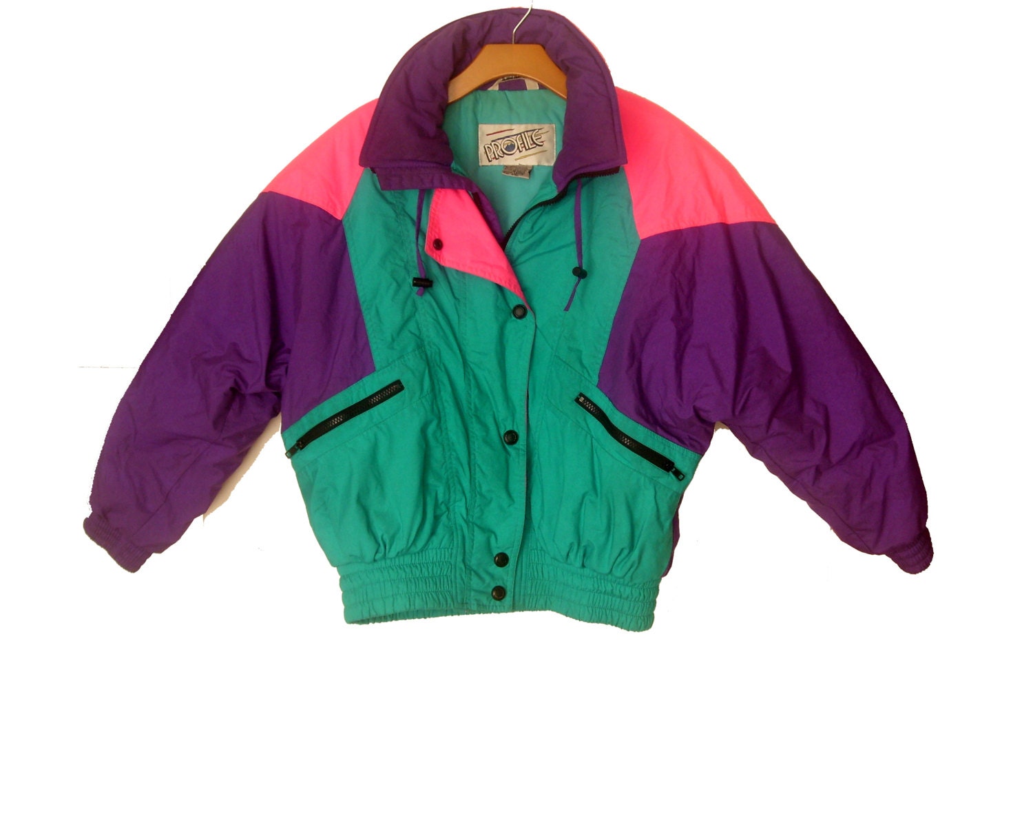 Vintage 80's Neon Colorblock Ski