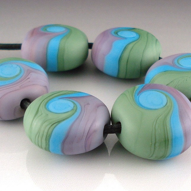 Etched Pastel Button Beads