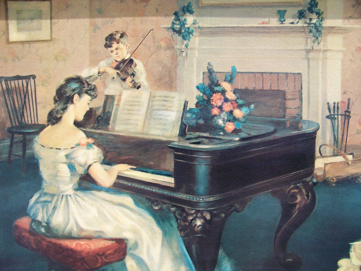 Картина Фредерик Шопен за роялем