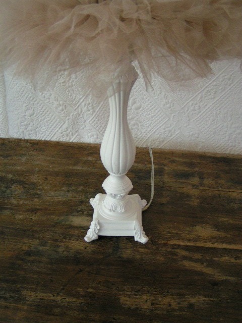 Shabby beige / sable avec Abat-jour de lampe
