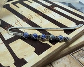 Denim Blue Lapis Lazuli & Hematite, Throat Chakra Bookmark - Free Shipping USA - ShadesofAwareness