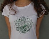 Ladies Large Heart Chakra Tee - Bamboo & Organic Cotton Blend - Screen printed - TheLotusRoot