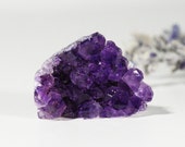 Amethyst Druzy Cluster Raw Cabochon, Quartz Crystals, Icy Purple, Wire Wrapping or Bezel Setting Inv. 302 - GlimmeringGems