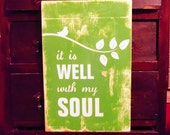 Typography Wall Art- It Is Well With My Soul Wood Sign