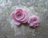 Lot of 20 Felt 3d Roses - Choose your own colors and sizes - Create Your Own diy - Large and Small flowers for headbands, clips, projects,