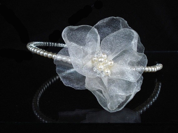 Chic Organza Rose Bridal Tiara