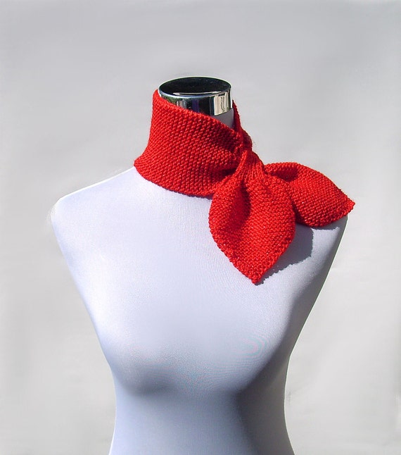 Knit ascot scarf 50s style elegant retro gypsy von jarg0n auf Etsy