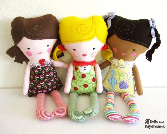 Easy Girl Doll Sewing PDF Pattern