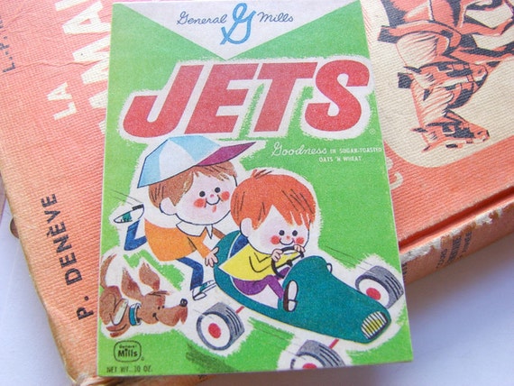 Big Pin Brooch Jets Cereal Box  Paper and Chipboard by mimiandlucy