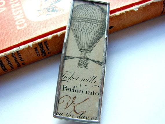 Microscope Slide Soldered Glass Picture Pendant by mimiandlucy