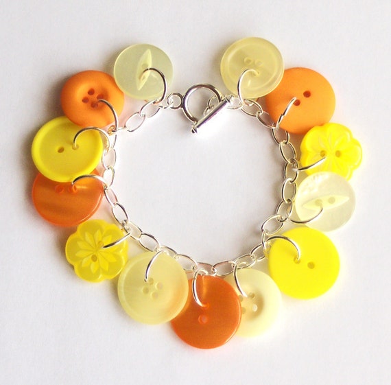 Citrus Button Bracelet by beadingshaz on Etsy