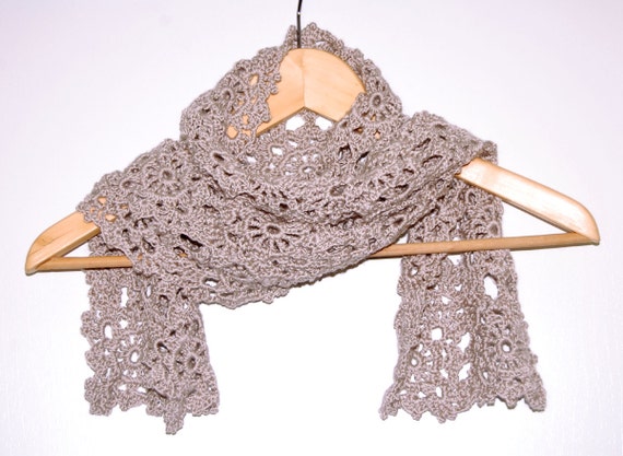 Lacy crochet scarf | Tournicotin