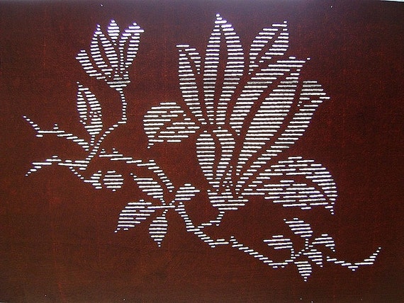 Vintage  Japanese Kimono Stencil  Katagami von VintageFromJapan