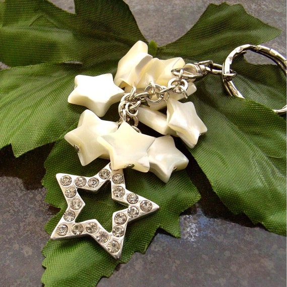 Keyring keychain stars von BlueForestJewellery auf Etsy