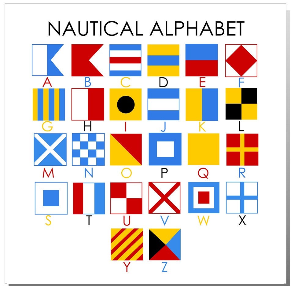 Nautical Flag Alphabet Printable - Printable Templates