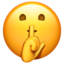 face_with_finger_covering_closed_lips face_with_finger_covering_closed_lips